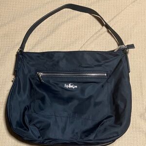 Kipling Sadie Dark Navy Shoulder Bag with Front Zip Pocket